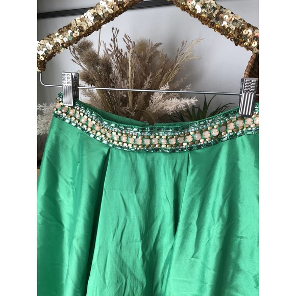Sherri Hill size 00 50310 green two piece tulle prom pageant gown - Picture 4 of 12